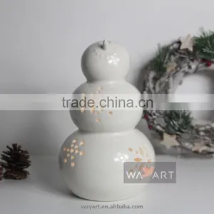 Ceramic Snowman Family for Christmas Decoration thumbnail-2