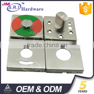 Hot Sale Square Shape Stainless Steel Thumb Turn Lock , Toilet Door Indicator Lock thumbnail-1