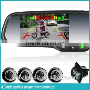 Car Rearview Mirror With Reverse Camera Rearview Monitor and OEM Parking Sensor 4 Replaceable Detectors thumbnail-3
