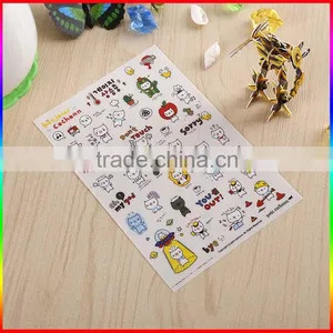 Fashion Promotion Pvc Stickers for Children School Label Design Printing Adhesive Name Cartoon Label thumbnail-1