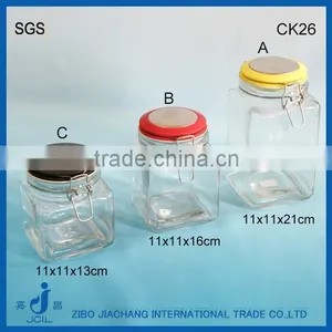 Suqare Sealed Glass Caviar Jar With Caps thumbnail-1