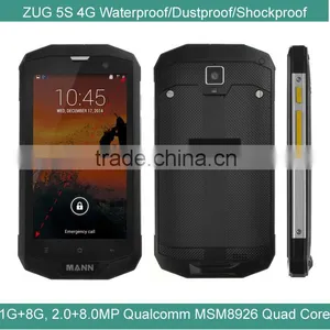 4G Unlocked Waterproof Smartphone Zug 5S IP67 Ualcomm MSM8926 1.2GHz Quad Core 1G+8G 8.0MP 5.0 Inch thumbnail-1