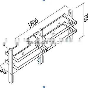 Bench Mounted Lab Reagent Shelf in Laboratory Furniture and Dental Lab Work Bench thumbnail-1