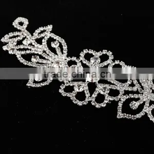 Wholesale Fashion Design Decorative Bling Bling Crystal Bridal Rhinestone Applique for Dresses thumbnail-5
