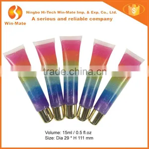Hot!!! 6 Rainbow Color With Hose Sparkle And Shine Long Lasting Lip Gloss thumbnail-2