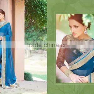 Summer Party Wear Bridal Collection Saree thumbnail-3