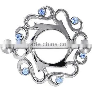 Fashion Body Jewelry Nipple Piercing 316l Surgical Steel Custom Nipple Ring thumbnail-1