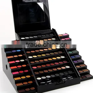 Chinese Factories Wholesale Custom Hot 130 Color Cosmetic Box, Black Drawer Eye Shadow Box thumbnail-6
