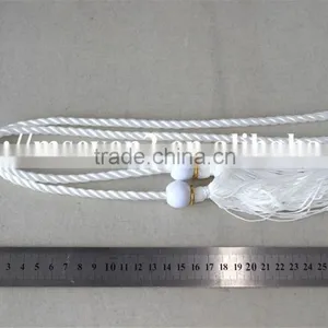100% Polyester Tassels in White Color Long Tassels for Clothing thumbnail-6