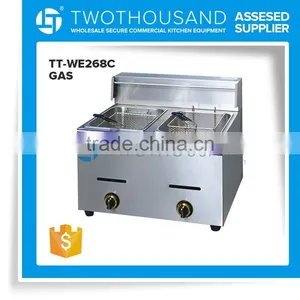 Gas Chip Fryer - 2 Baskets, 11 Liters, 35490 BTU, TT-WE268C thumbnail-1