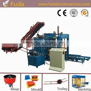 QT4-18 Automatic Hydraulic Press Concrete Hollow Block Machinery With CE Certificate thumbnail-1