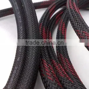 0.20mm Polyester Black Anti-flame Monofilament Yarn Braided Expandable Sleeving Electrical Wire thumbnail-5