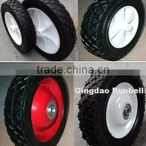 6" 7" 8" Solid Rubber Wheel Tyre for Lawnmower thumbnail-1