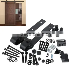 6.6 FT Modern America Style Steel Sliding Barn Wood Door Closet Hardware Track thumbnail-1