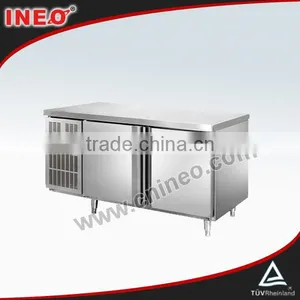 304 Stainless Steel Double Door Bench Freezer/Freezer Table/Hotel Refrigerator Freezer thumbnail-1
