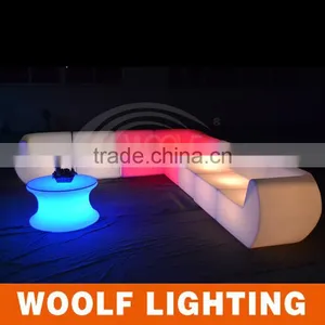 Popular Modern Hotel Leisure LED Light Up Sofa Furniture thumbnail-1