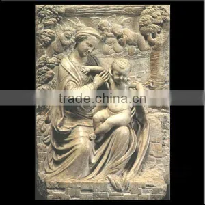 Stone Relief Of Madonna And Child thumbnail-1