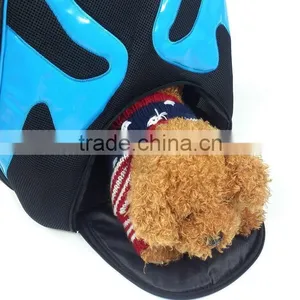 Factory Directly Outdoor Travel Pet Carrier Side Open Dog Cat Backpack, Fashion Design Net Cloth Breathable Pet Carrier Backpack thumbnail-1