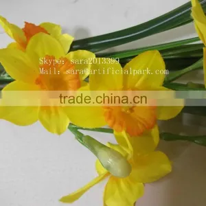 SJ110060914 Landscaping Decorative Artificial Silk Daffodils Flower thumbnail-4