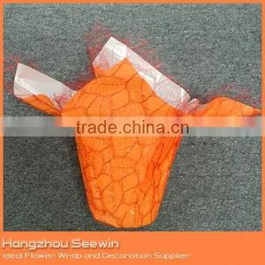 Decorative Pot Covers/bopp Pearlized Film Pot Cover With Mesh/garden Flower Pot thumbnail-3