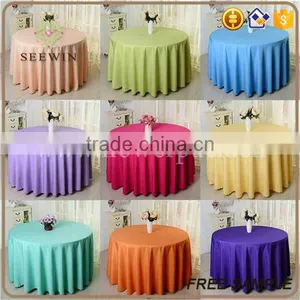 Plain Polyester Round Table Cloth for Home/wedding thumbnail-6