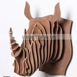Modern Overmantel Decoration Rhino Head Wall Decor thumbnail-2