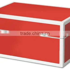 High Quality Best Selling Lacquered Rectangle Orange White Rim Box From Vietnam thumbnail-1