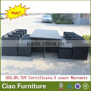 Home Garden 8 Seater Dining Furniture Cube Table and Chair thumbnail-3
