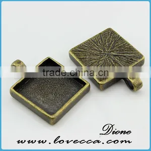 Cheap Factory Price Jewelry Settings Sqaure Cabochon Setting thumbnail-1