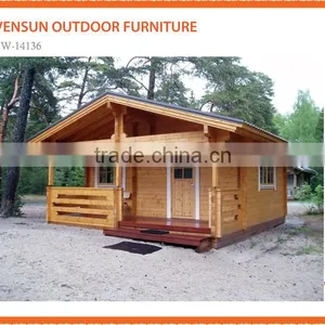 Wholesale Price Canadian Spruce Low Cost Wooden House 36mm Wooden Cottage thumbnail-1