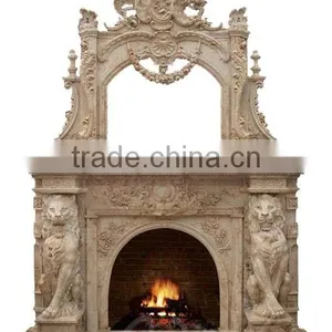 New Design Lion Head Fireplace Mantel for Wholesales thumbnail-2