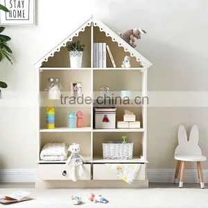 Royal Classical European Style Pure White House Shaped Armoire For Kids Bedroom, New Arrival Nice Wardrobe Closet BF11-01224b thumbnail-1