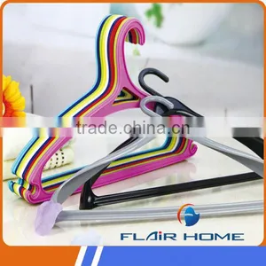 China Top Selling Colorful Good Quality Strong Plastic Thick Clothes Hangers thumbnail-1