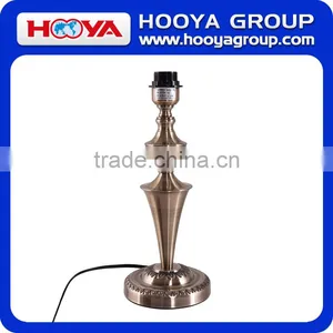 13" Antique Brass Bedside Table Lamp w/ LED Bulb Champagne Bedroom Night Light thumbnail-5