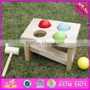 2017 New Design Baby Wooden Pounding Toy, Wholesale Kids Wooden Pounding Toy, Educational Children Wooden Pounding Toy W11G028 thumbnail-3