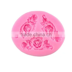 DIY Silicone Cake Mold Chocolate Chip Cake Mold Baking Tool Cake Decorating 3 Flower With Leaf Flower Shape 1688 Agent thumbnail-3