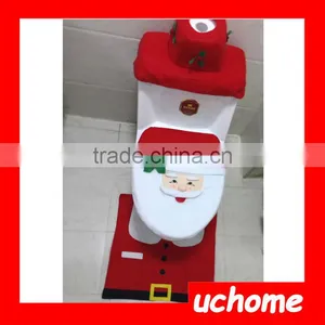UCHOME Christmas Happy Santa Toilet Seat Cover and Rug Set Made in China thumbnail-3
