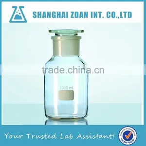 1000ml Wide Mouth Clear Glass Reagent Bottles With Ground-in Glass Stopper Or Plastic Stopper thumbnail-1
