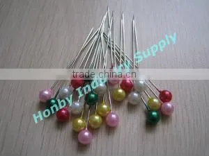 Assorted Rosette Pearl Round Head Straight Hijab Pin thumbnail-5
