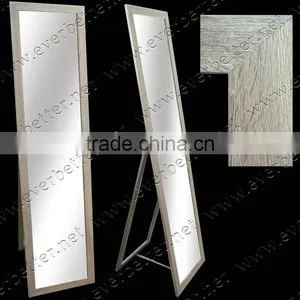 Wholesale Wood Color Floor Standing Mirror thumbnail-1