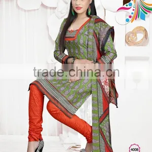 Glamour Style Cool Cotton Readymade Printed Suits/plain Sweat Suits/ladies Suits Lace Design thumbnail-1