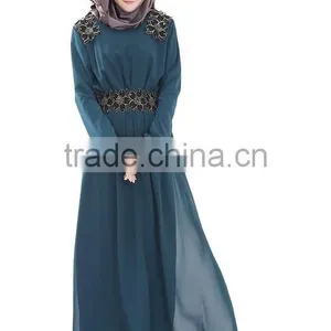 Ourself Factory Wholesale Latest Design Long Sleeve Muslim Evening Dress thumbnail-4
