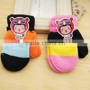 TC13028 Low Price Cute Fingerless Kids Gloves New Fashion Knitted Winter Warm Kids Mitten Gloves thumbnail-1