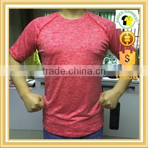 Mens Gym Wear Fitness Clothing Dry Fit Tri Blend t Shirt Round Hem Sports Tee thumbnail-1