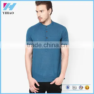 Men Fashion Long Sleeve Knee Length Cotton Kurta Designs thumbnail-1