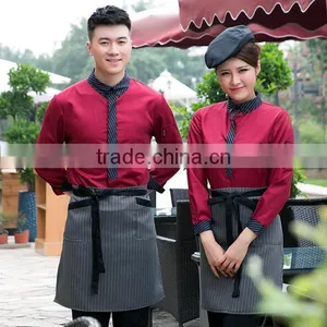 Custom Simple Pattern Restaurant Work Clothes Restaurant Server Uniforms thumbnail-1