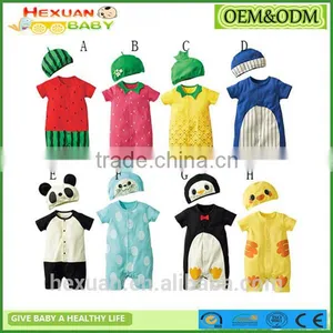 New Arrival Wholesale 100% Cotton Plain Color Baby Romper Short Sleeve Baby Summer Rompers thumbnail-1