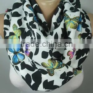 BUTTERFLY Print Scarf Shawl Animal Scarf Infinity Scarf Women Fashion Accessories Christmas Gift Ideas For Her thumbnail-1