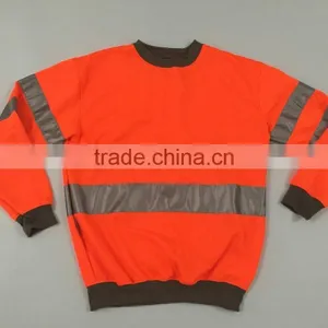 100% Polyester Inner Brush Fleece hi Vis Sweatshirt Meet EN ISO20471 thumbnail-5