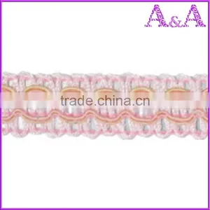 CB2696 Wholesale Candy Color Flower Designs Mesh Embroidery Lace Decoration Chemical Lace Trim for Dresses thumbnail-6